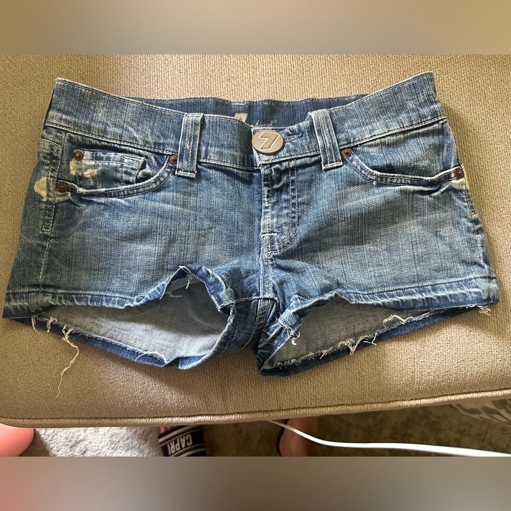 7 for all Mankind low-rise Jean shorts